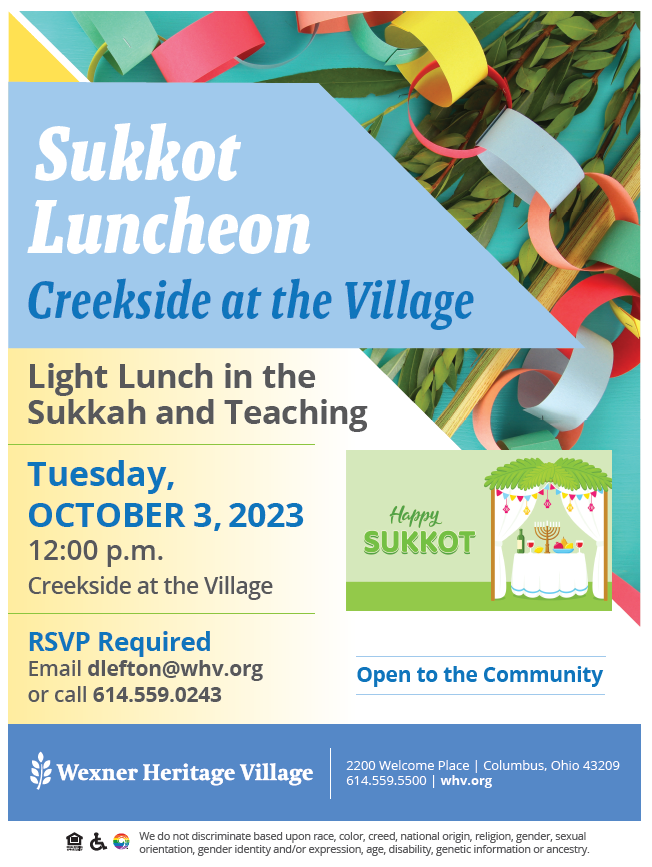 Wexner Heritage Village Sukkot Lunch 2023